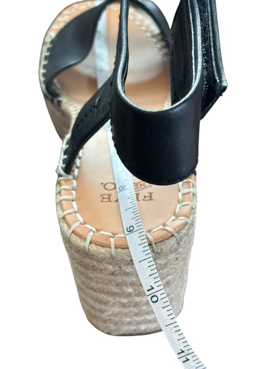NWT Frye and Co Amber Espadrille Wedge Frye in Black Sz 5.5 Platform Boho - Picture 10 of 14